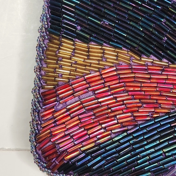 Vintage La Regale Beaded Purse Evening Bag Clutch Studio 18 *Some Beads Missing* - Picture 13 of 16